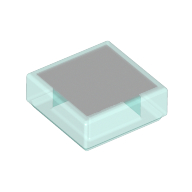 Tile 1 x 1 with White Square Print (3070bpr0162)