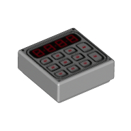 Tile 1 x 1 with Keypad Print (3070bpr0166)