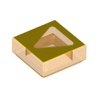 Tile 1 x 1 with Triangle print (3070bpr0191)