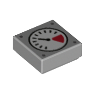 Tile 1 x 1 with Gauge print (3070bpr0235)
