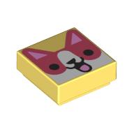 Tile 1 x 1 with Fox, Open Mouth Smile print (3070bpr0280)