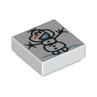 Tile 1 x 1 with Drawing of Olaf/Snowman print (3070bpr9885)