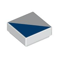 Tile 1 x 1 with Blue Triangle print (3070bpr9896)