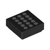 Tile 1 x 1 with 15 Silver Dots print (3070bpr9897)