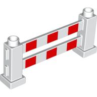 Duplo Fence 1 x 6 x 2 with Red Stripes Print (31021pr0001)