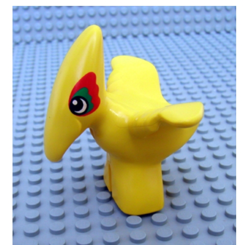 Duplo Dinosaur Pteranodon Baby with Green and Red Around Eyes Print (31056pr0003)