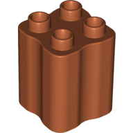 Duplo Brick 2 x 2 x 2 with Indented Sides (Tree Trunk) (31061)