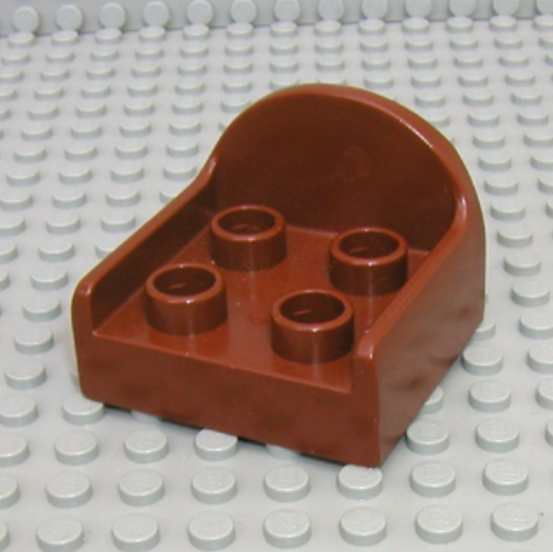 Duplo Chair with 4 Studs and Rounded Back (31065)