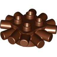 Duplo Brick Round 2 x 2 with Radiating Bars (Camp Fire / Nest) (31070)