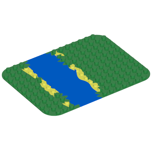 Duplo Baseplate 12 x 16 with Blue River Print (31074pr0001)