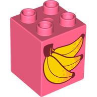 Duplo Brick 2 x 2 x 2, Bananas Print (31110pr0166)