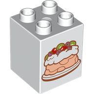 Duplo Brick 2 x 2 x 2 with Pavlova print (31110pr0174)