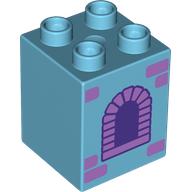 Duplo Brick 2 x 2 x 2, Castle Window Print (31110pr9974)
