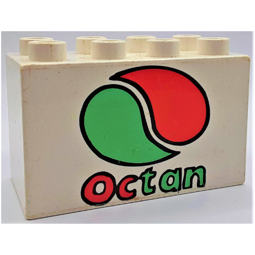 Duplo Brick 2 x 4 x 2 with Octan Logo Print (31111pr9997)