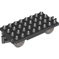 Duplo Train Wagon Base 4 x 8 with Light Bluish Gray Wheels and Moveable Hook (31300c03)