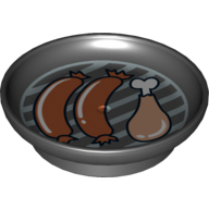 Duplo Dish with Grill, Sausages and Chicken Drumstick Print (31333pr0004)