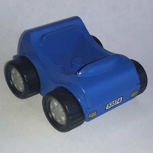 Duplo Car with Silver Wheels and Headlights and '53574' License / Number Plate (31363c01pr0002)