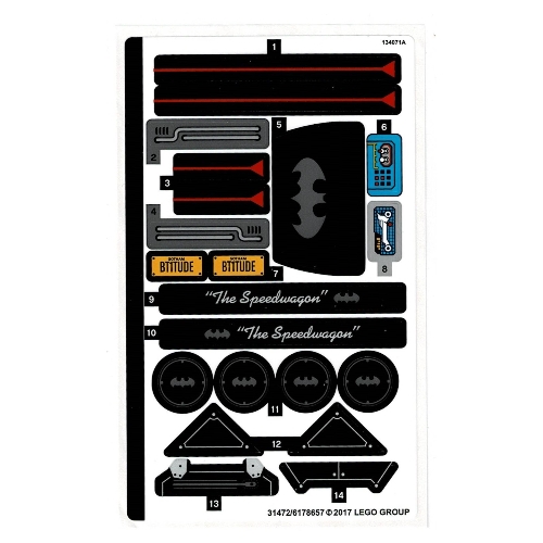 Sticker Sheet for Set 70905-1 (31472)
