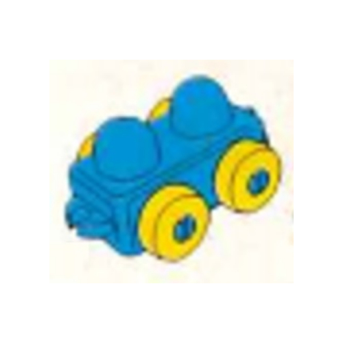 Primo Wheel Base 1 x 2 with Hitches and Yellow Wheels (31605c01)