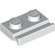 Plate Special 1 x 2 with Door Rail (32028)