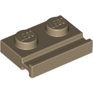 Plate Special 1 x 2 with Door Rail (32028)