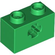 Technic Brick 1 x 2 with Axle Hole Type 1 [+ Opening] and Bottom Pin (32064a)
