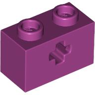 Technic Brick 1 x 2 with Axle Hole Type 1 [+ Opening] and Bottom Pin (32064a)