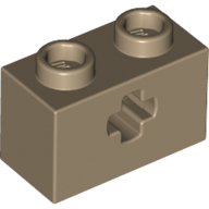 Technic Brick 1 x 2 with Axle Hole Type 1 [+ Opening] and Bottom Pin (32064a)