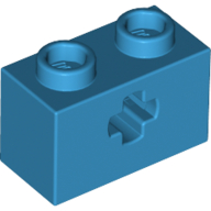 Technic Brick 1 x 2 with Axle Hole Type 1 [+ Opening] and Bottom Pin (32064a)