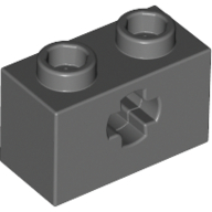 Technic Brick 1 x 2 with Axle Hole Type 1 [+ Opening] and Bottom Pin (32064a)