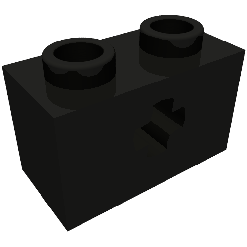 Technic Brick 1 x 2 with Axle Hole Type 2 [X Opening] (32064b)