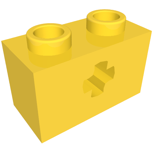 Technic Brick 1 x 2 with Axle Hole Type 2 [X Opening] (32064b)