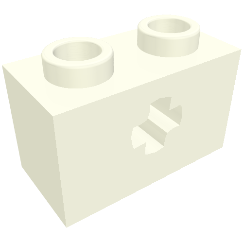 Technic Brick 1 x 2 with Axle Hole Type 2 [X Opening] (32064b)