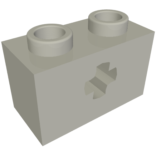 Technic Brick 1 x 2 with Axle Hole Type 2 [X Opening] (32064b)