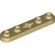 Technic Plate 1 x 5 with Smooth Ends, 4 Studs and Centre Axle Hole (32124)