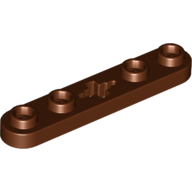 Technic Plate 1 x 5 with Smooth Ends, 4 Studs and Centre Axle Hole (32124)