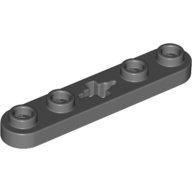 Technic Plate 1 x 5 with Smooth Ends, 4 Studs and Centre Axle Hole (32124)