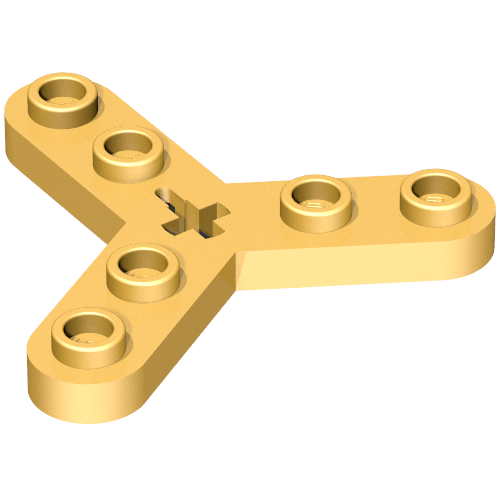Technic Plate Rotor 3 Blade with Smooth Ends and 6 Studs (Propeller) (32125)