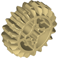 Technic Gear 20 Tooth Double Bevel with Axle Hole Type 2 [X Opening] (32269)