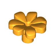 Plant, Flower, Minifig Accessory with 7 Thick Petals and Pin (32606)