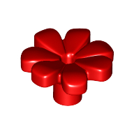 Plant, Flower, Minifig Accessory with 7 Thick Petals and Pin (32606)