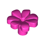 Plant, Flower, Minifig Accessory with 7 Thick Petals and Pin (32606)