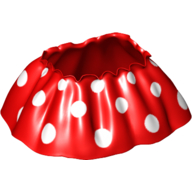 Duplo Skirt Satin with White Large Polka Dots Print (32896pr0001)