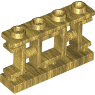 Fence 1 x 4 x 2 Ornamental Asian Lattice Square with 4 Studs (32932)