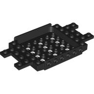 Vehicle Base 6 x 12 x 1 with Holes, 6 Studs On sides, 1 x 2 Cutouts on Ends (3385)