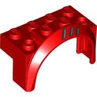Wheel Arch, Mudguard 4 x 2 x 2 1/2 with 3 Air Vents, Left print (3387pr0003)