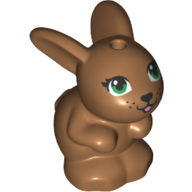 Animal, Rabbit / Bunny Sitting with Green Eyes, Open Mouth Print (34050pr0006)