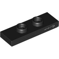 Plate Special 1 x 3 with 2 Studs with Groove and Inside Stud Holder (Jumper) with Silver Dodge print (34103pr0002)