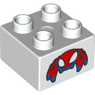 Duplo Brick 2 x 2 with Robot Spider print (3437pr9975)