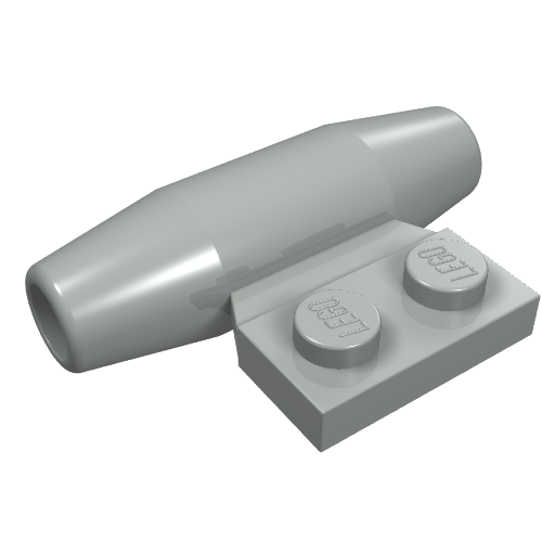 Engine - Smooth, Small 1 x 2 Side Plate [With Axle Holders] (3475b)